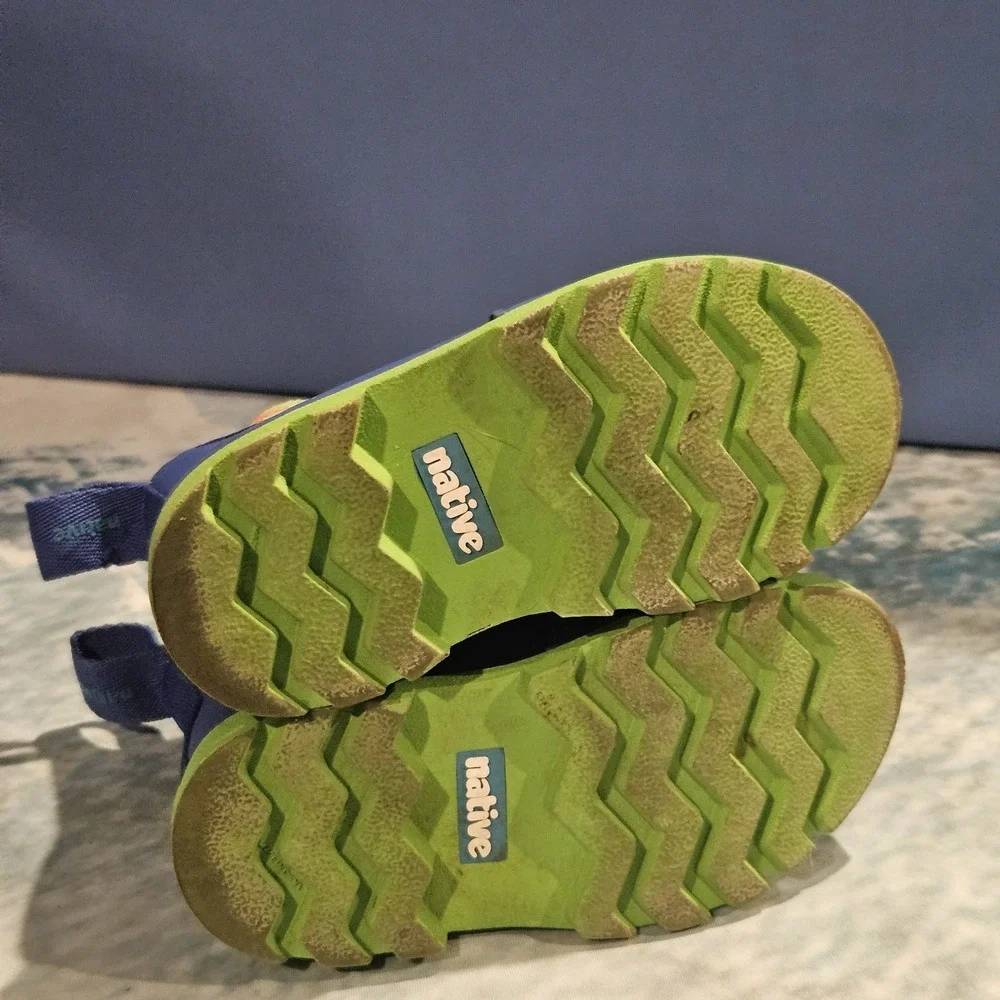 Native Kensington TrekLite Boots Blue Green Toddler Size C7 Rain‎ Boots